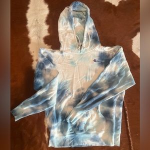 Champion tie dye hoodie / Mens medium